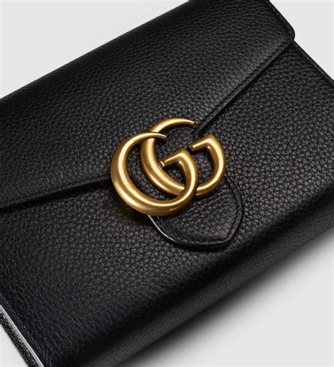 gucci black purse with gold chain|gucci small wallet on chain.